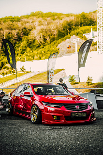 Пороги "Mugen Style" Honda Accord 8 (VIII) / Acura TSX (CU/CW) (2008-2013) + УСТАНОВОЧНЫЙ КОМПЛЕКТ