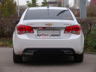  Диффузор заднего бампера Chevrolet Cruze var №1 (под окраску) (2008-2012) в комплекте с метизами